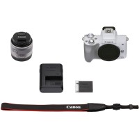 Беззеркальный фотоаппарат Canon EOS M50 Mark II Kit 15-45mm f/3.5-6.3 IS STM White