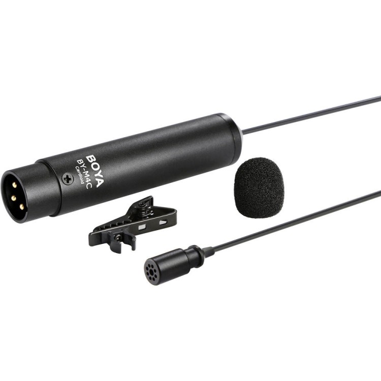 Микрофон BOYA BY-M4C профессиональный кардиоидный петличный с XLR (3-pin) разъёмом  