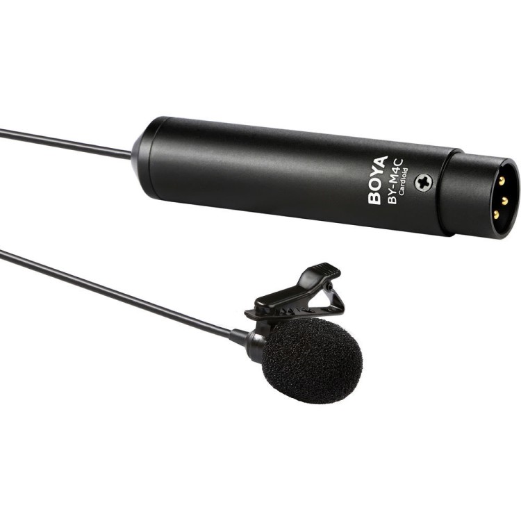 Микрофон BOYA BY-M4C профессиональный кардиоидный петличный с XLR (3-pin) разъёмом  
