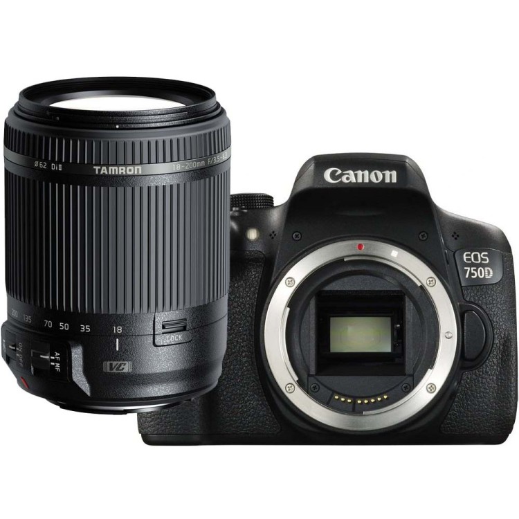 Зеркальный фотоаппарат Canon EOS 750D kit 18-200mm f/3.5-6.3 Di II VC  