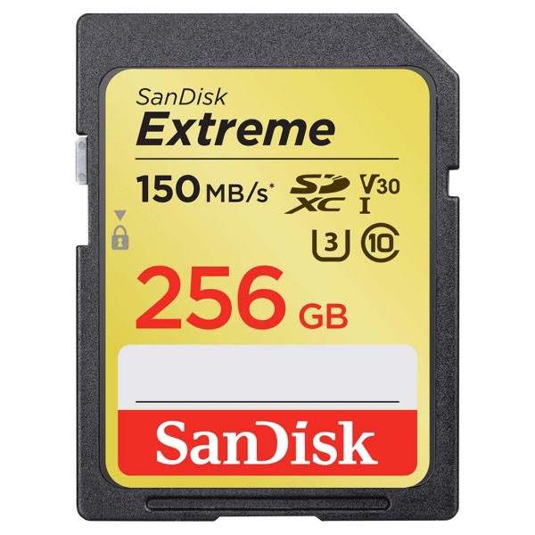 карта памяти Sandisk Extreme SDXC Card 256GB 150MB/s V30 UHS-I U3  