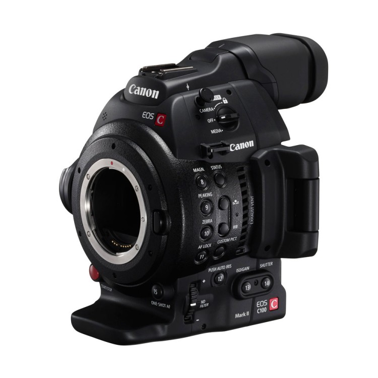 Видеокамера со сменной оптикой Canon EOS C100 Mark II, Full HD  