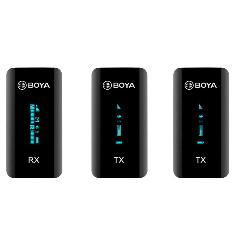 Беспроводная система Boya BY-XM6-K2, TX+TX+RX, 3.5 мм TRS + TRRS, с кейсом  