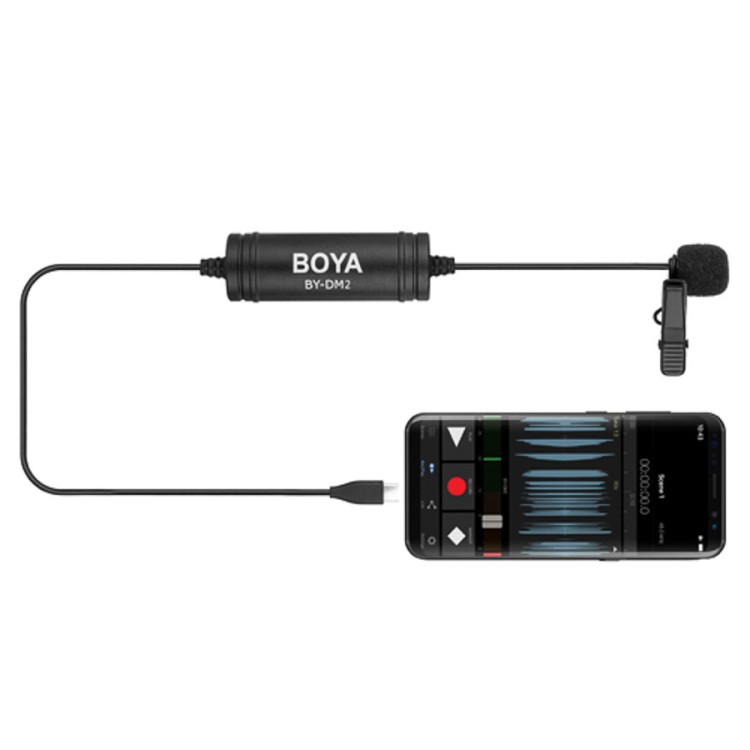 Микрофон Boya BY-DM2, петличный, для Android-устройств, разъём USB-C  