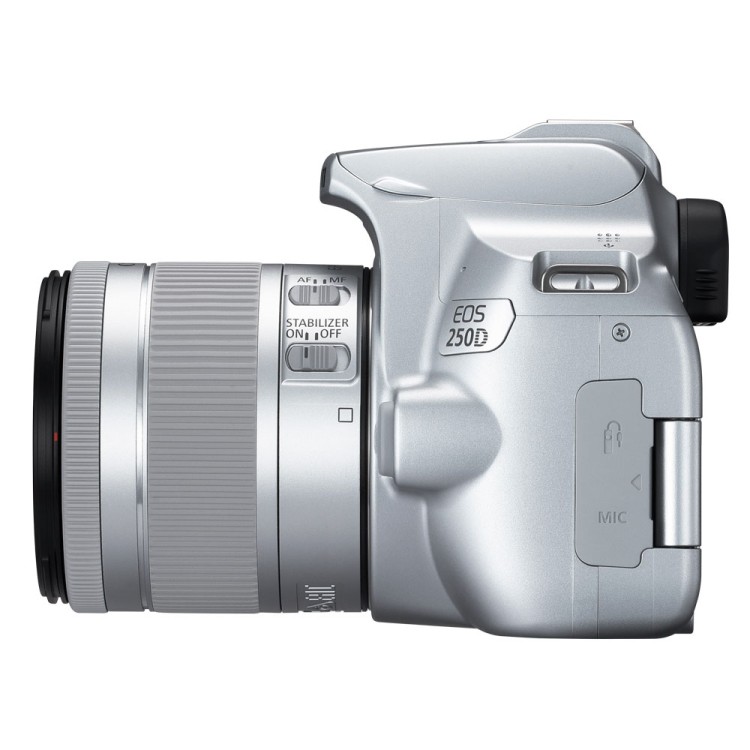 Зеркальный фотоаппарат Canon EOS 250D Kit 18-55mm IS STM серебристый  