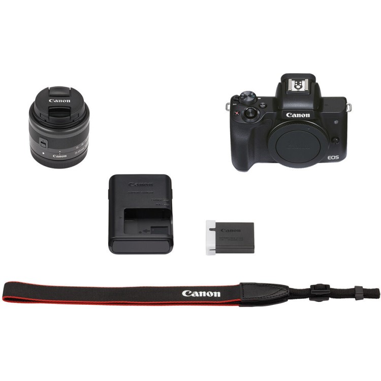 Беззеркальный фотоаппарат Canon EOS M50 Mark II Kit 15-45mm f/3.5-6.3 IS STM Black  